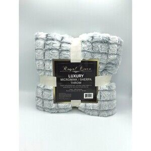 Royal Luxe Micro- Mink Sherpa Throw Blanket‎